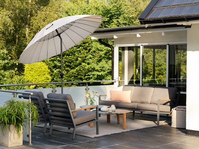 Shanghai parasoll Anthracite/khaki