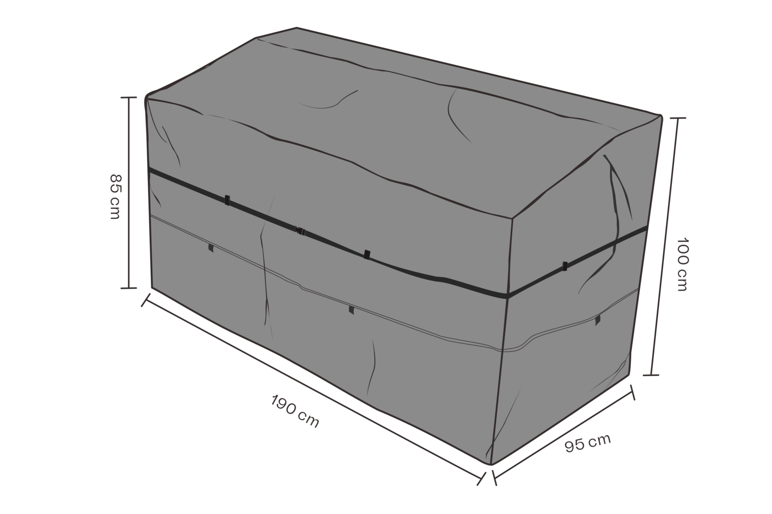 Møbeltrekk reclinersett Black-Breathable