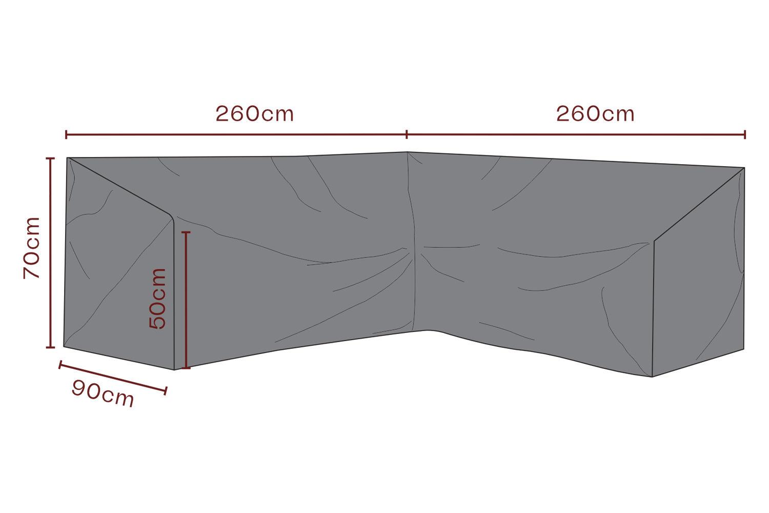 Møbeltrekk hjørnesofa Black-Breathable