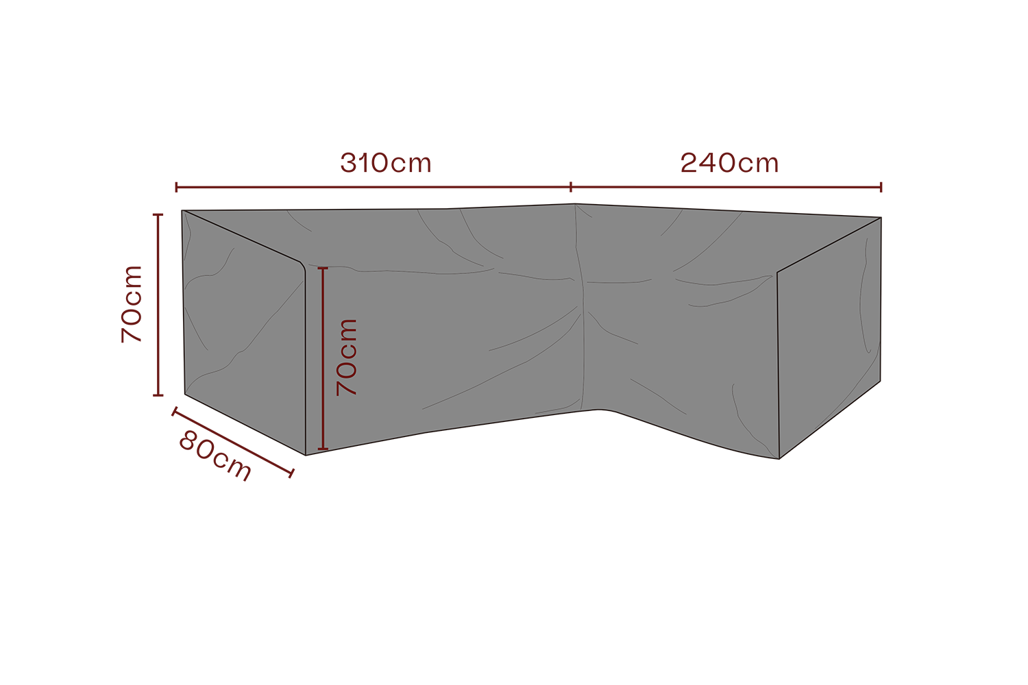 Møbeltrekk hjørnesofa Black-Breathable