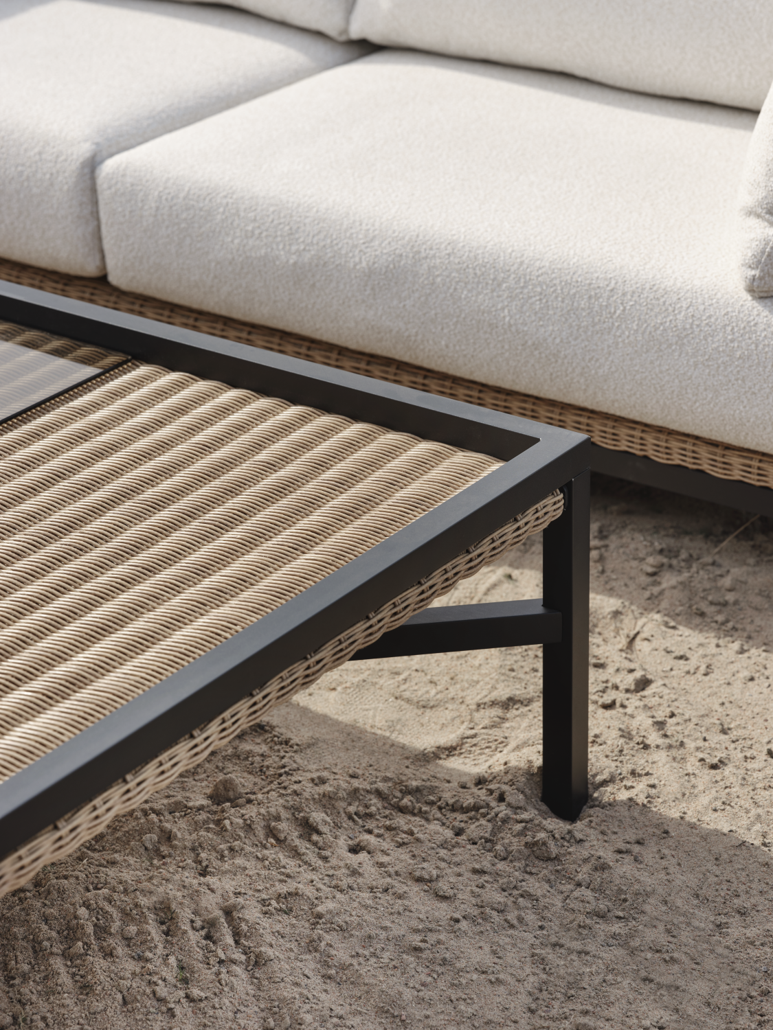 Shell sofabord Rustic/Black