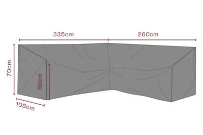 Møbeltrekk hjørnesofa Black-Breathable