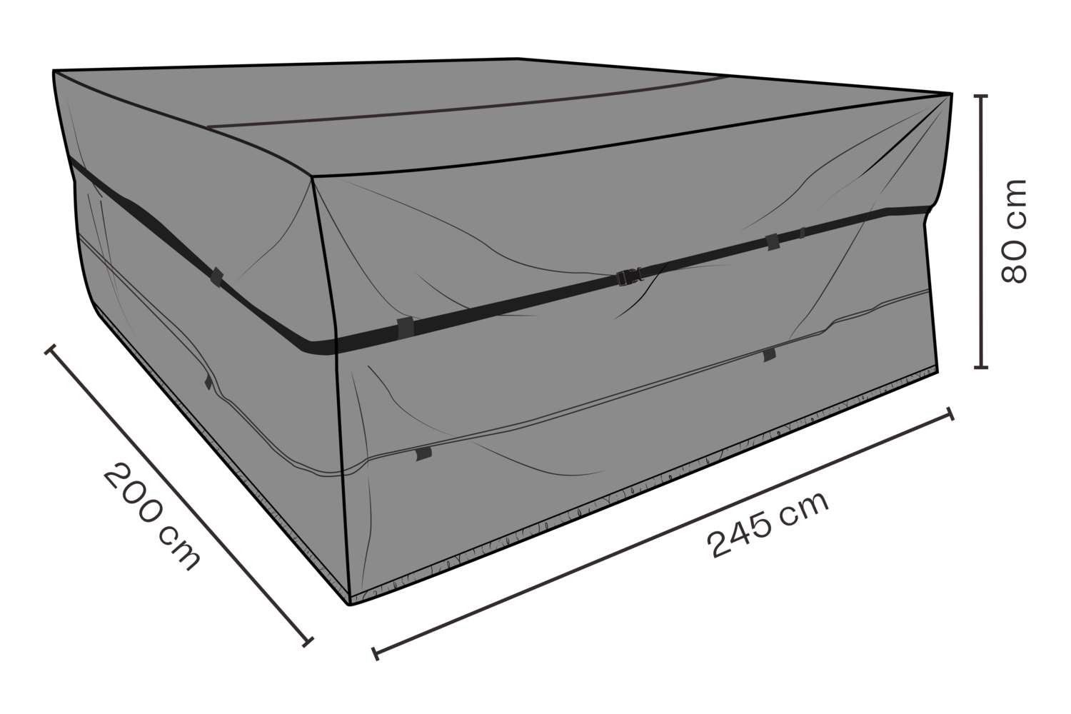 Møbeltrekk spisegruppe Black-Breathable