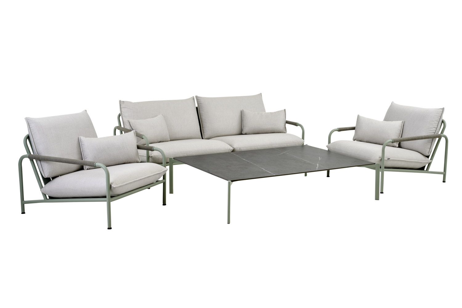 Lerberget 2,5-seters sofa Dusty Green/ash