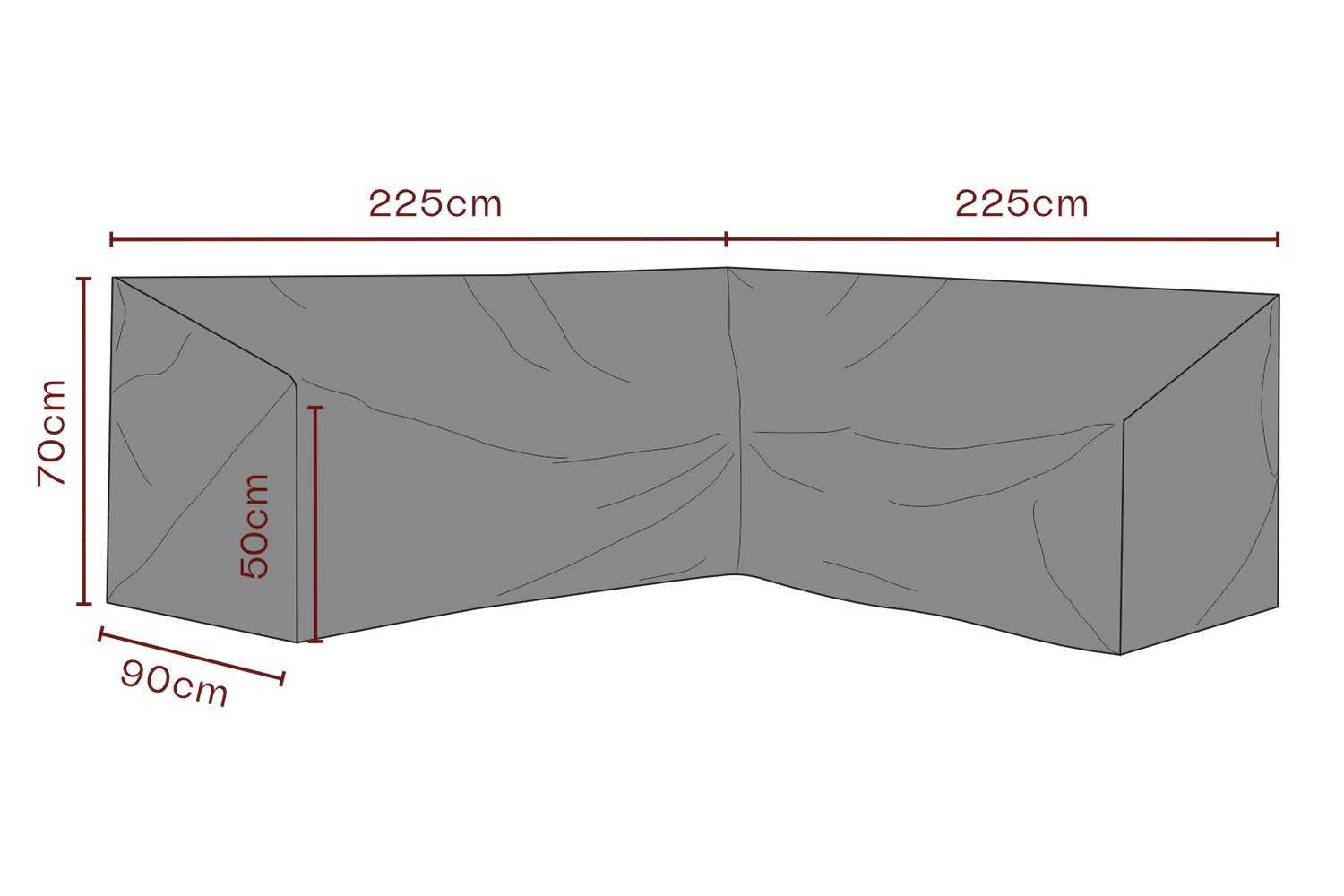 Møbeltrekk hjørnesofa Black-Breathable