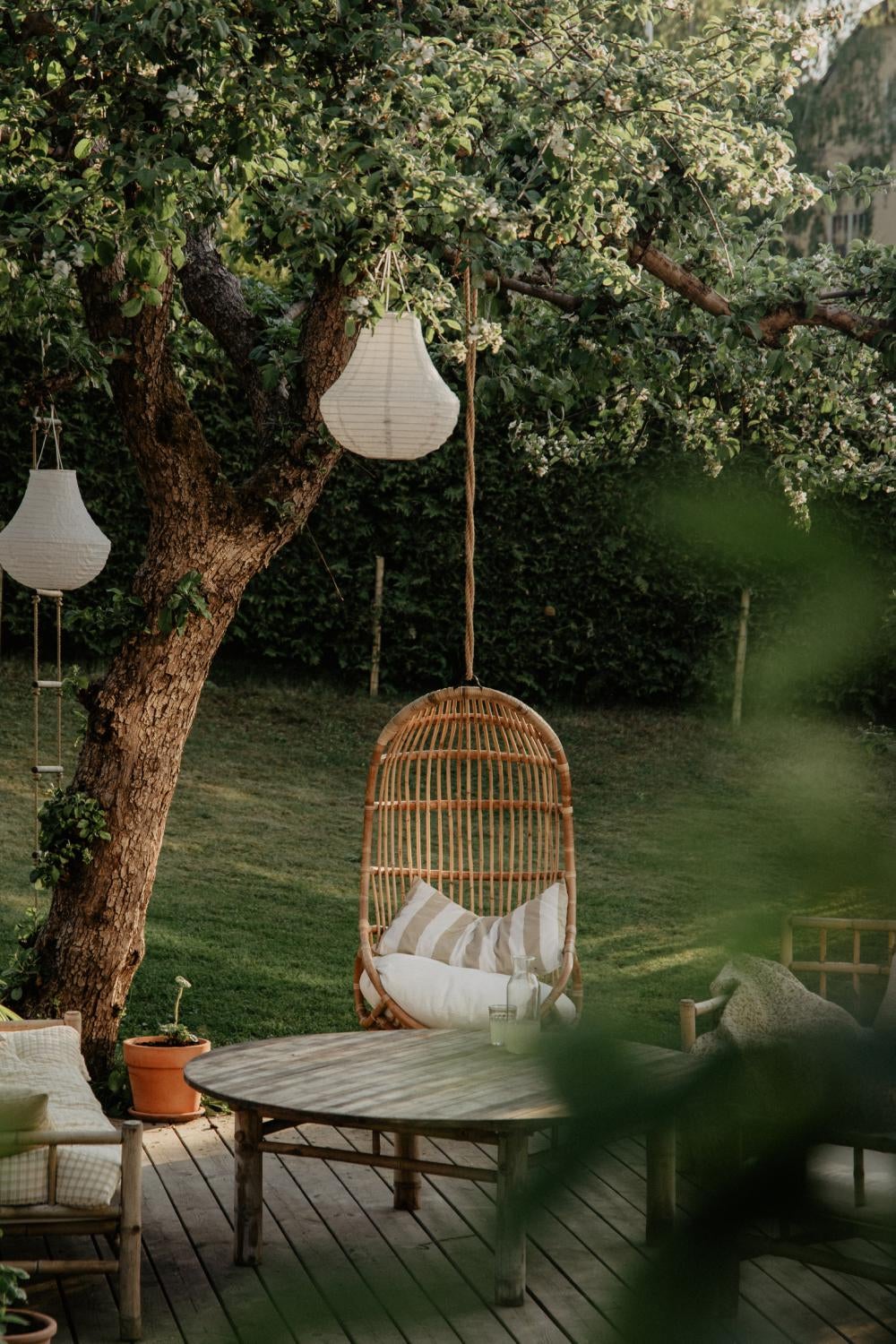 Vallda hengestol Natural colored/white