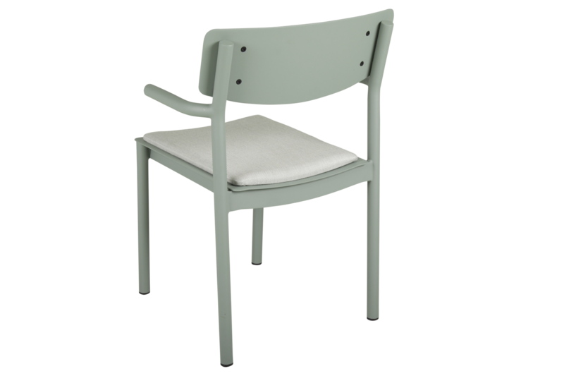 Gusty stol med armlener Dusty Green/ash