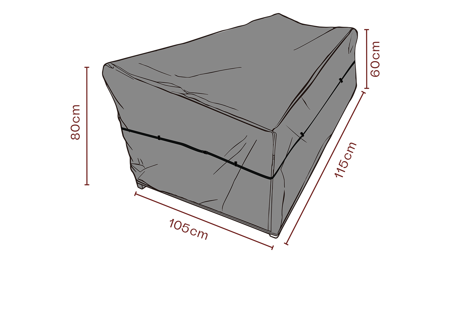 Møbeltrekk lenestol Black-Breathable