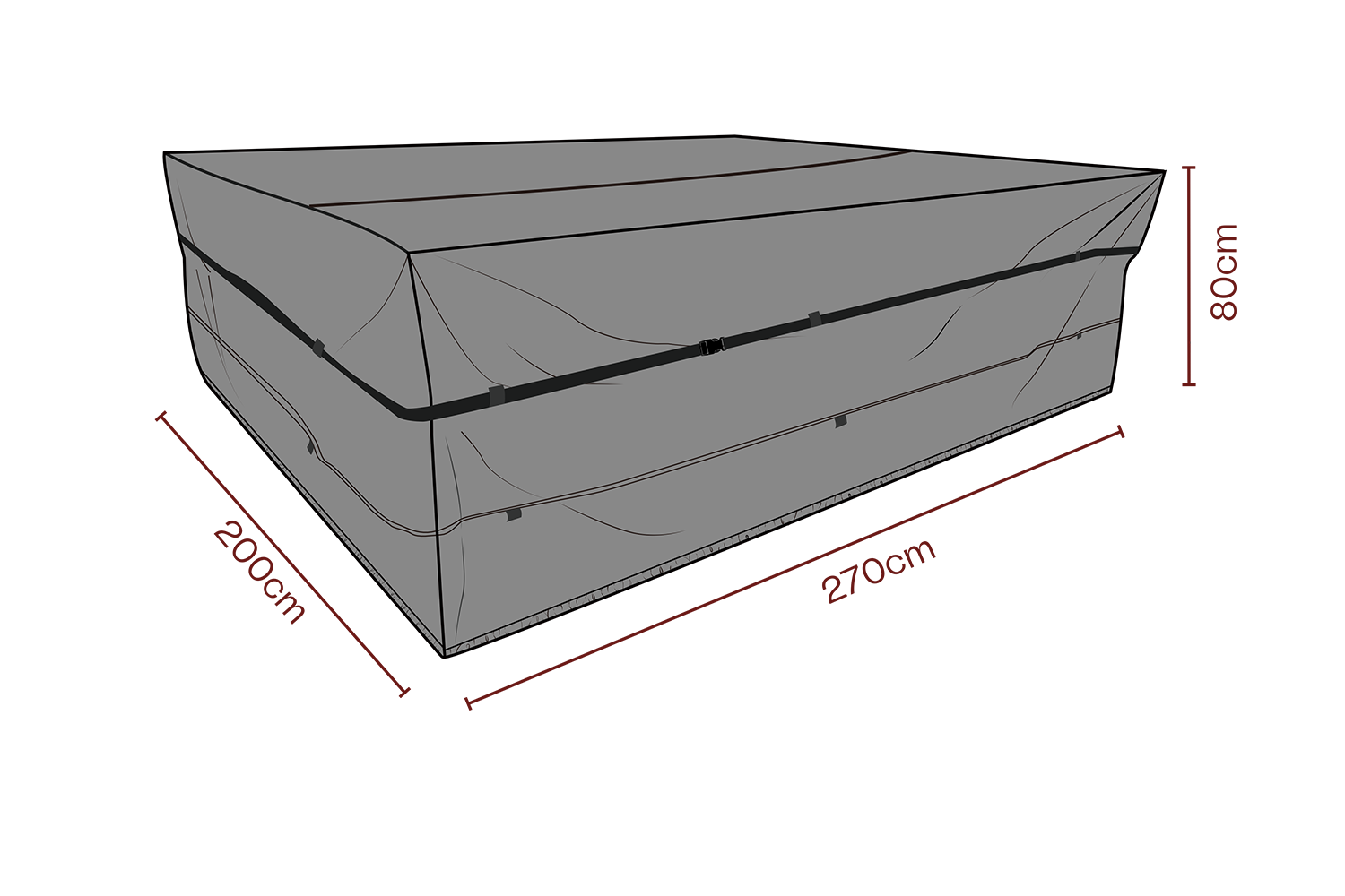 Møbeltrekk sett Black-Breathable