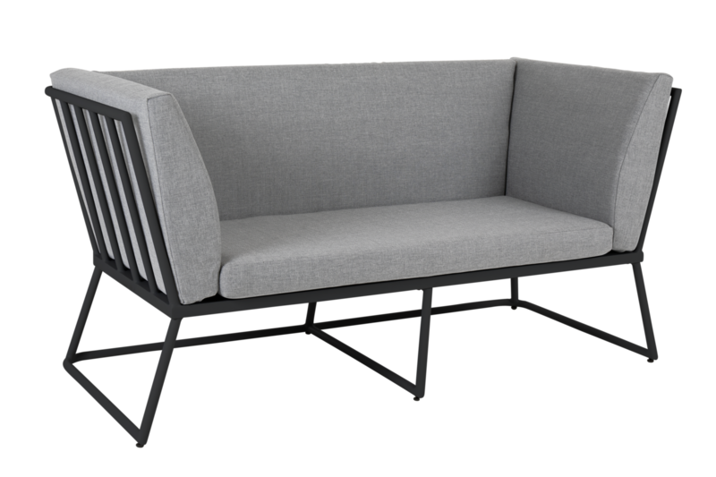 Vence 2-seter sofa Black/Pearl Grey