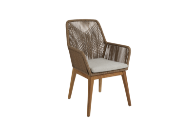 Hassel stol med armlener Natur/beige