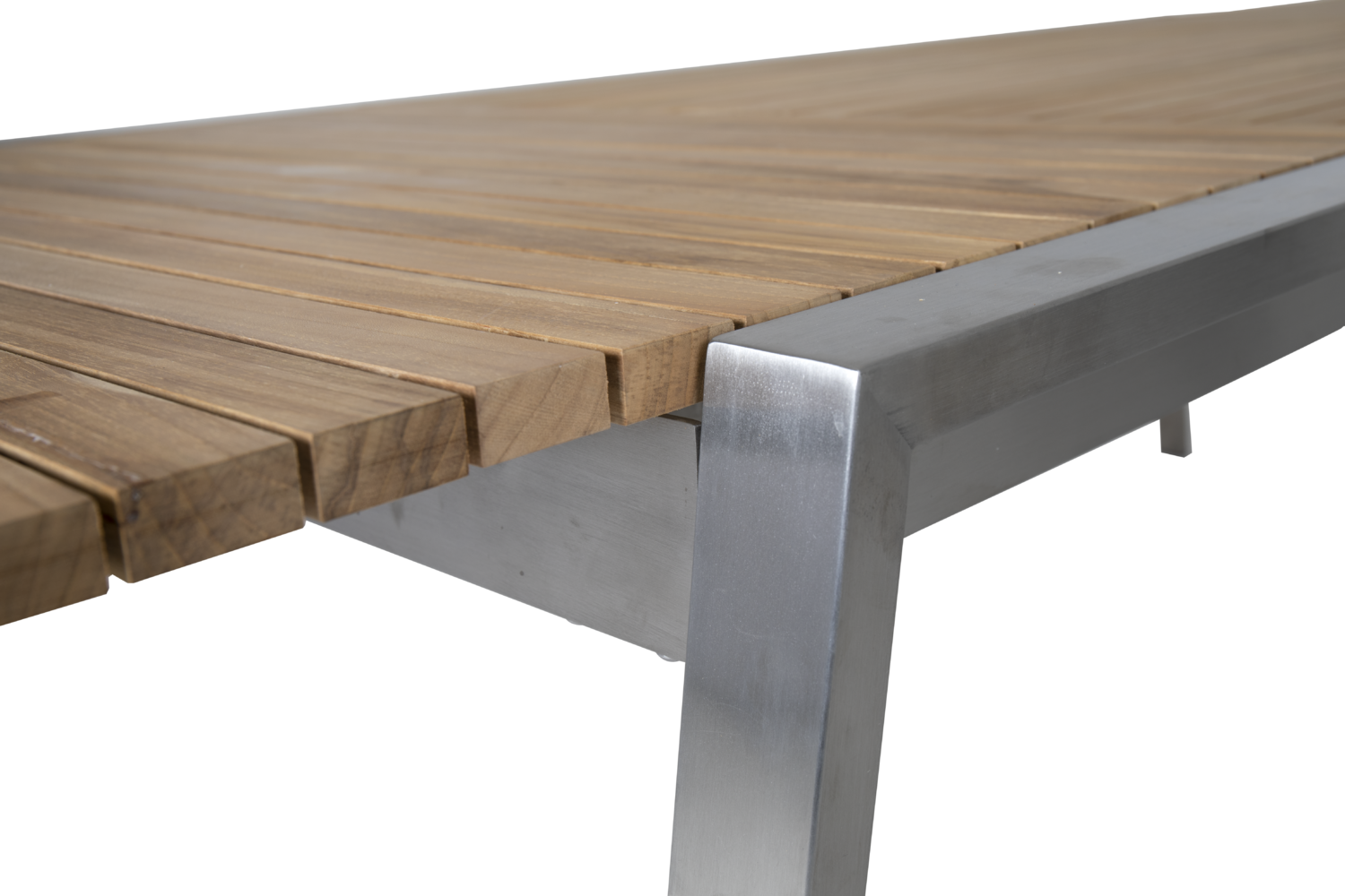 Naos spisebord Stainless steel/teak
