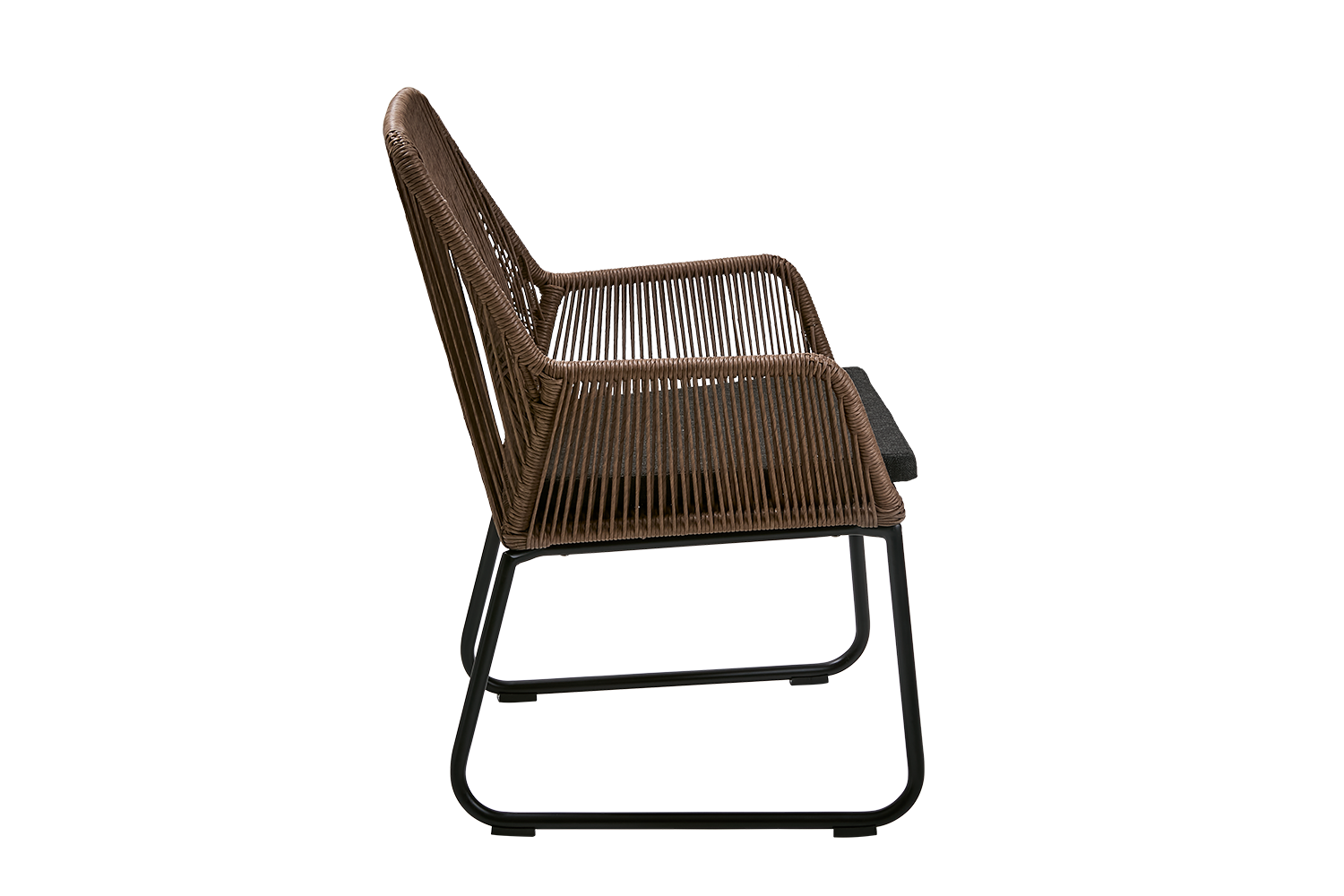 Midway stol med armlener Natur/svart