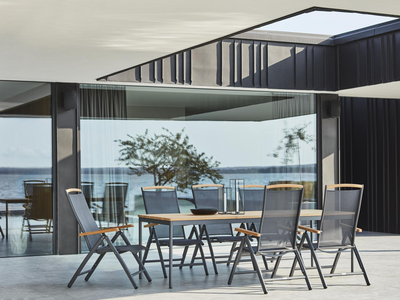 Nox spisebord Anthracite/Teak
