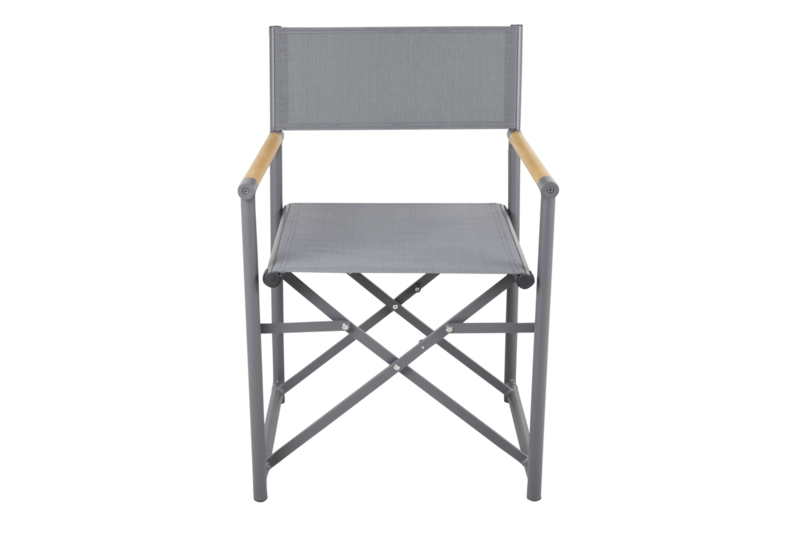 Zand spisestol Anthracite/Teak