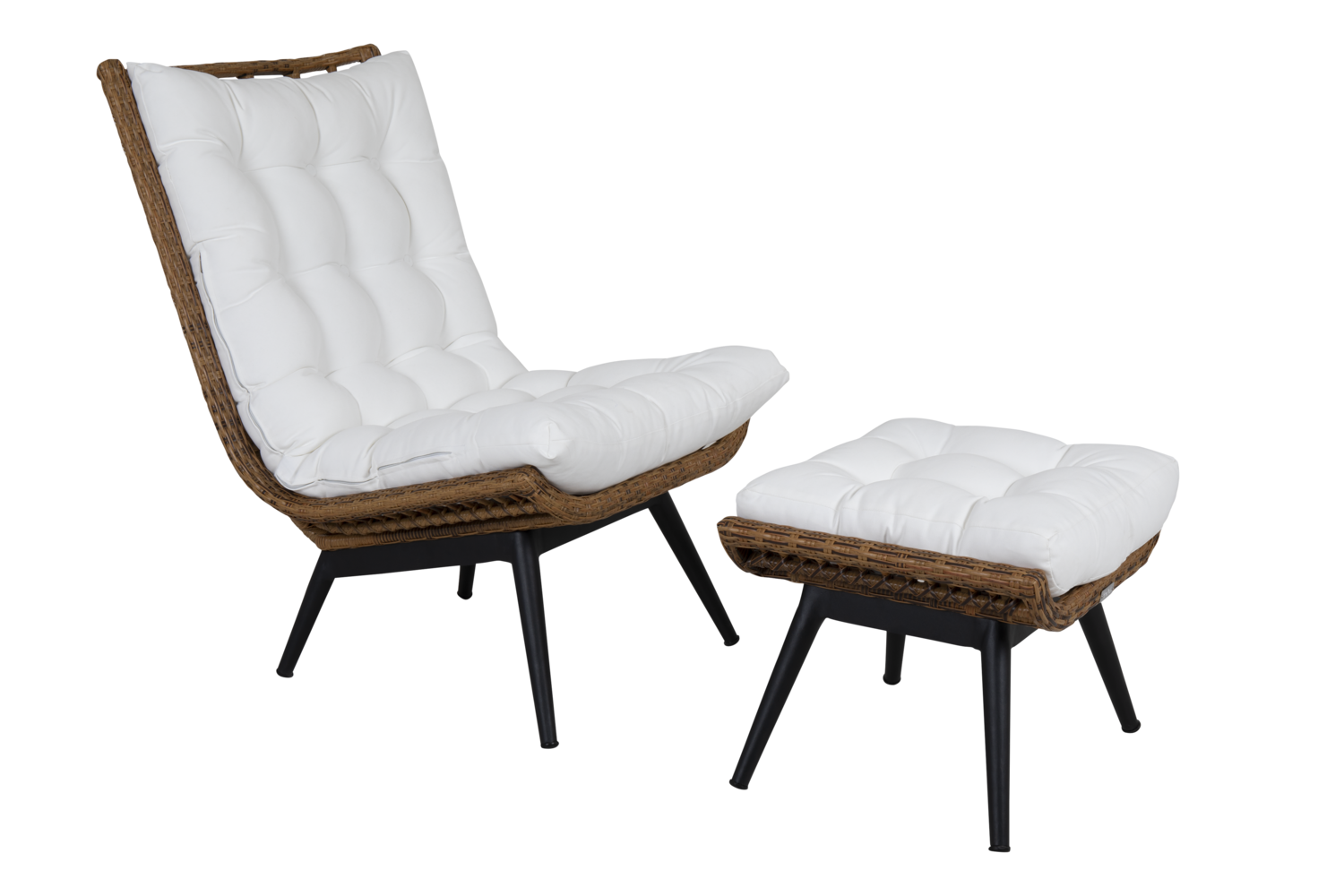 Covelo loungestol Natural colored/white