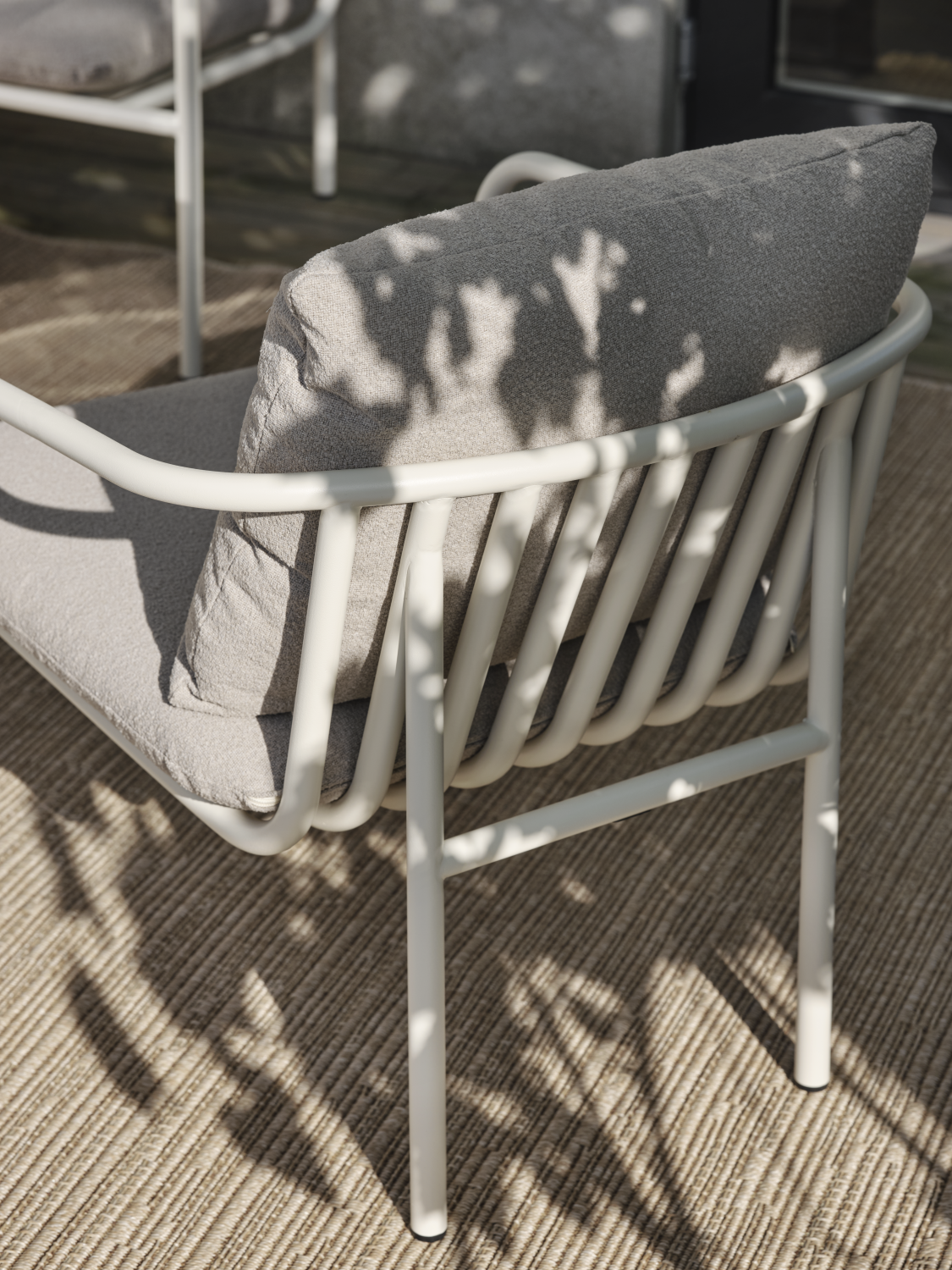 Bendt lenestol Pearl White/Teddy Beige