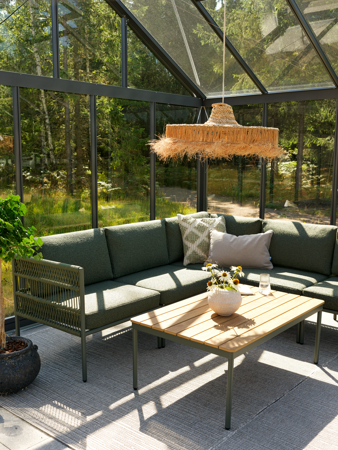 Reno sofabord Nordic Green/Natural