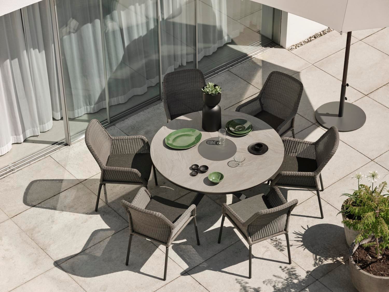 Flat parasollfot, 34 kg Antracit