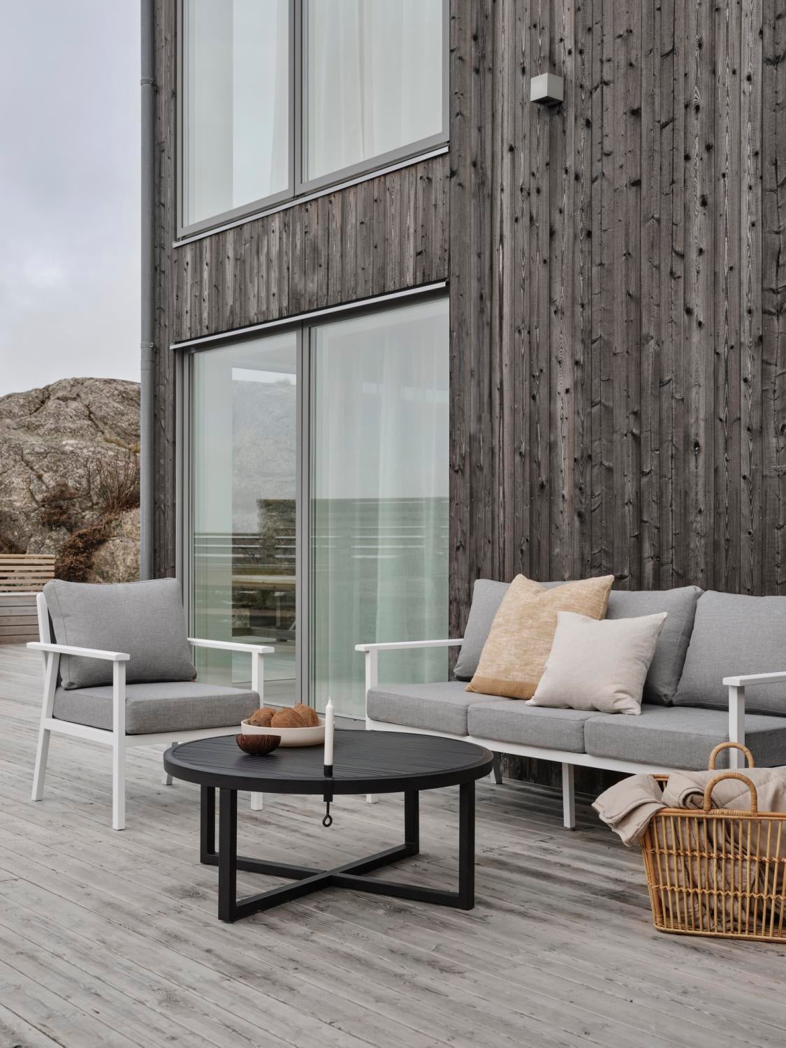 Samvaro High lenestol White/Pearl grey