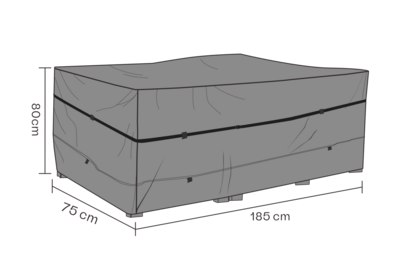 Møbeltrekk dynbox Black-Breathable