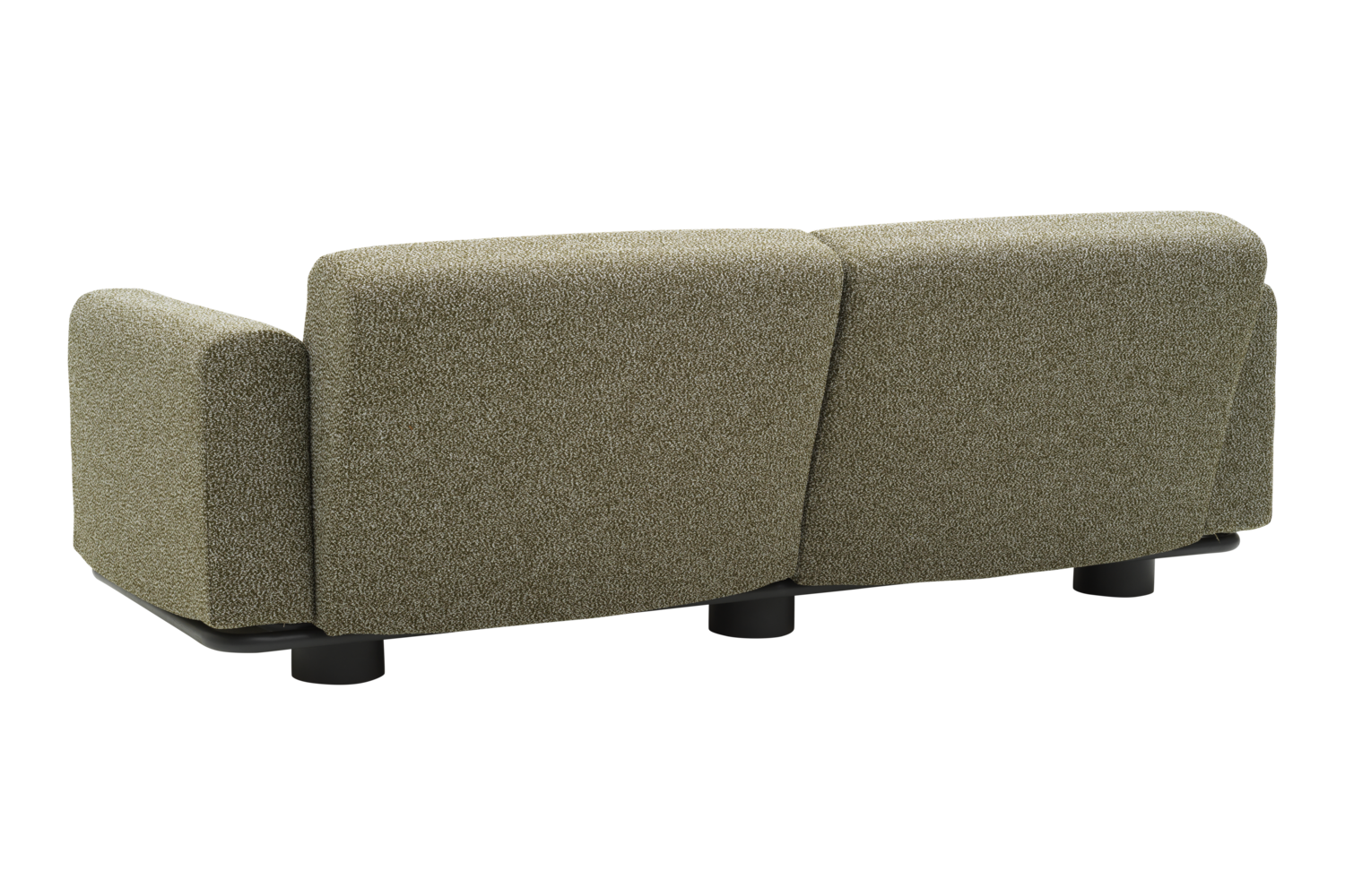 Bolster 2,5-seters sofa Antracit/Teddy Verde