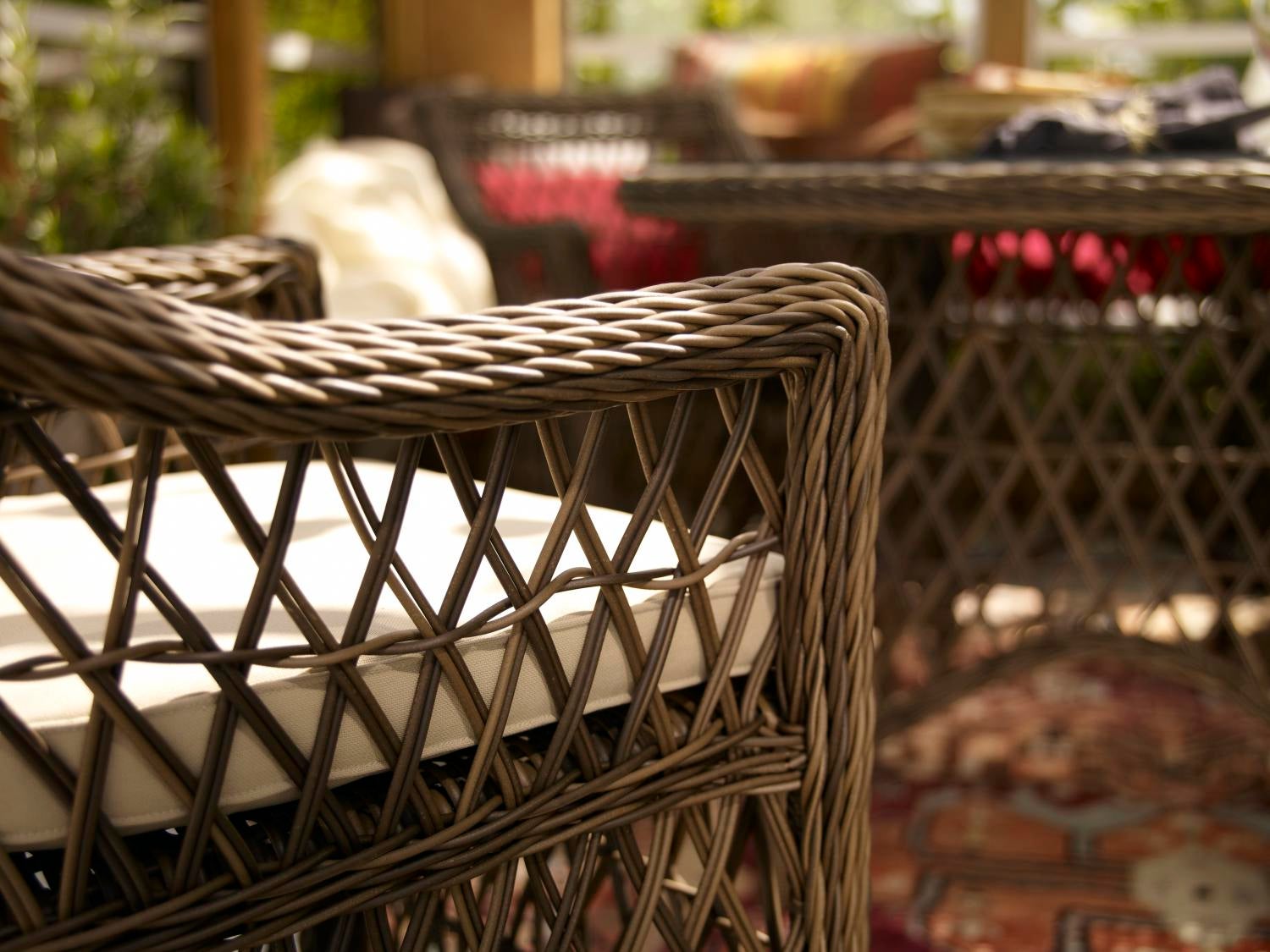 Beatrice stol med armlener Brun/beige