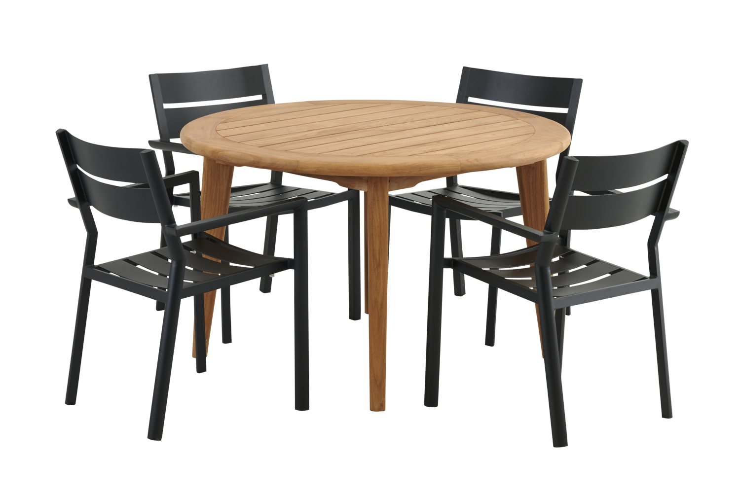 Delia stol med armlener Svart