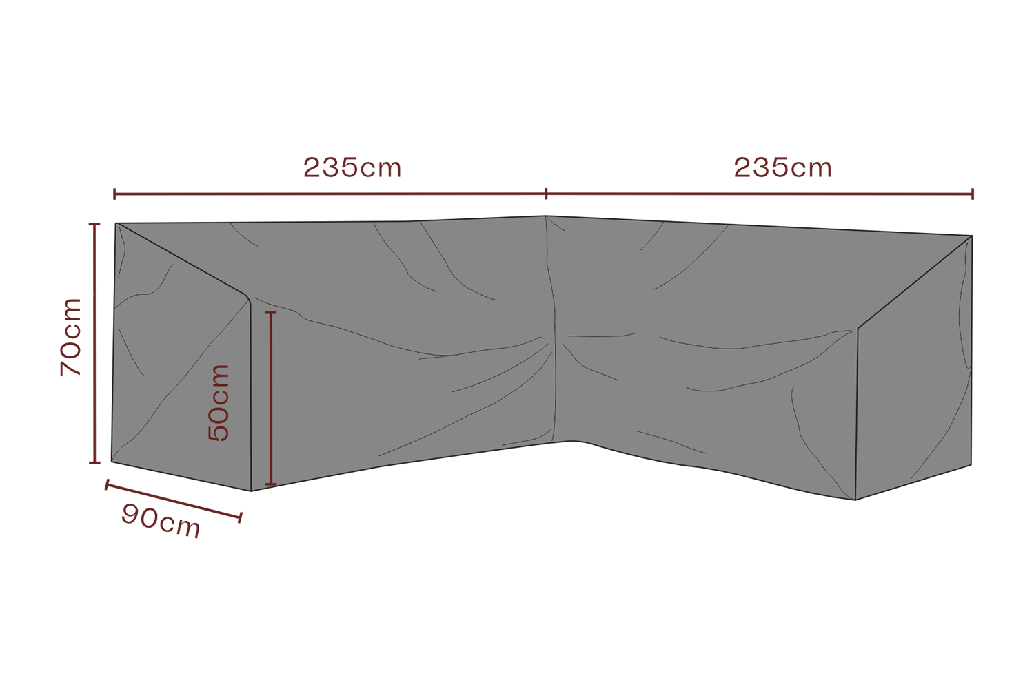 Møbeltrekk hjørnesofa Black-Breathable