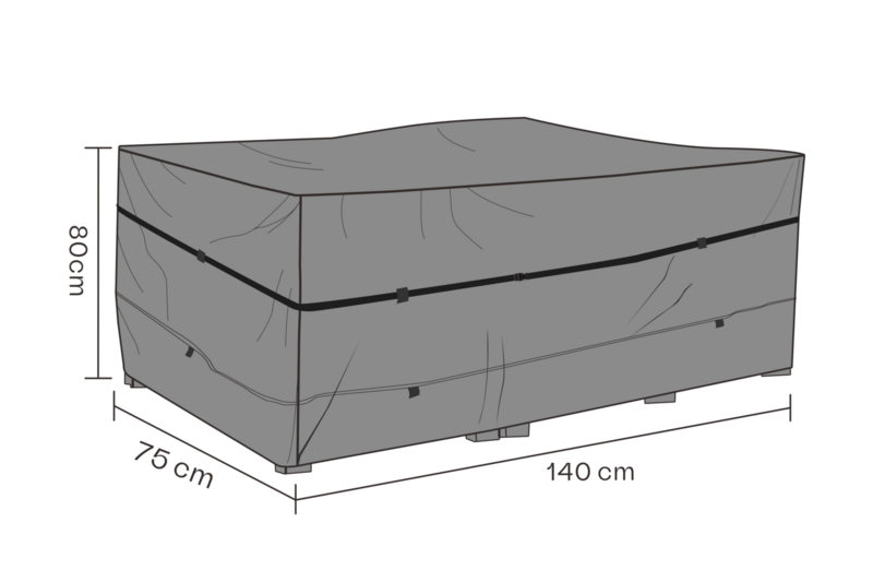 Møbeltrekk dynbox Black-Breathable