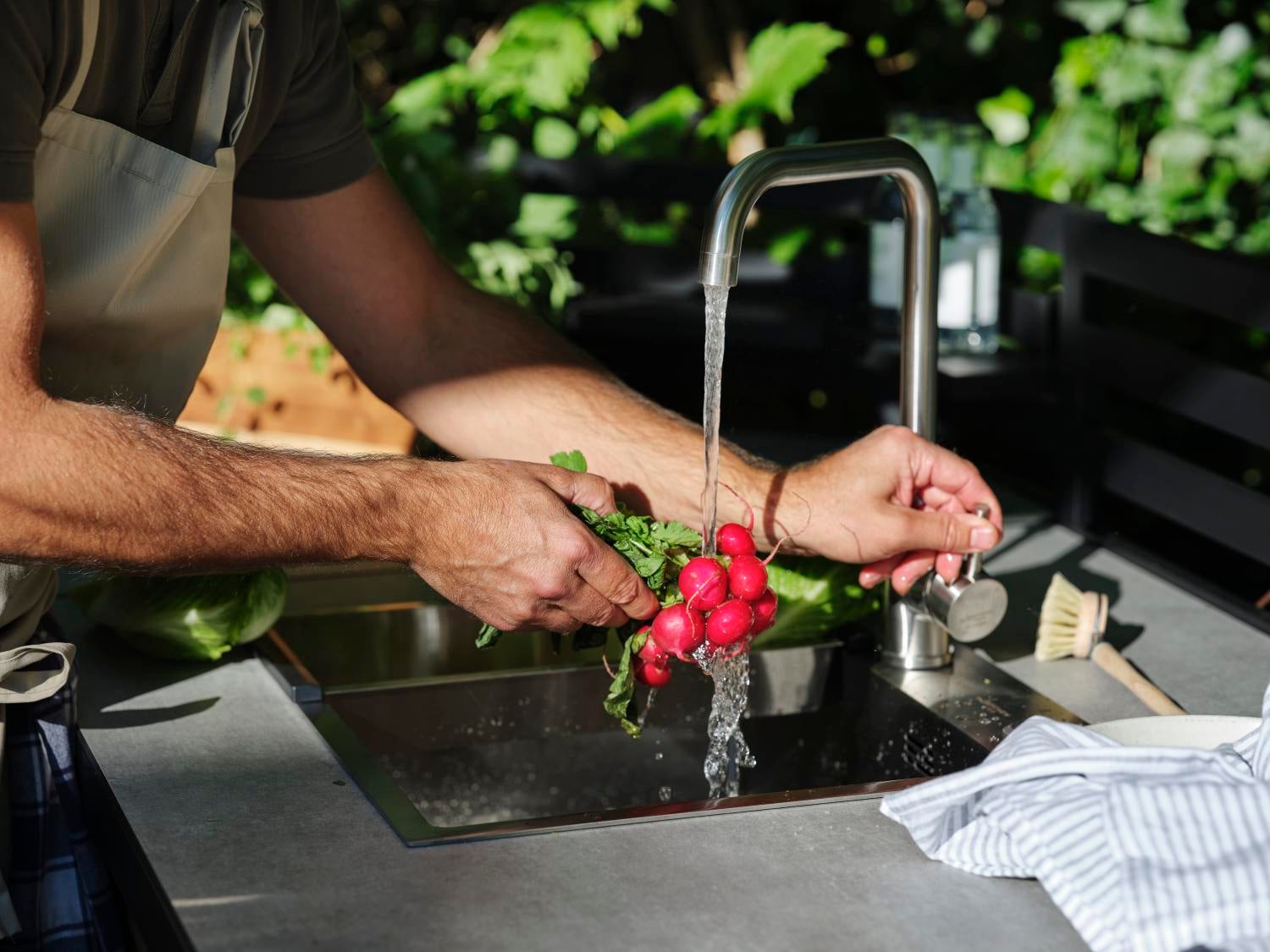 Fornax utekjøkken Svart/teak
