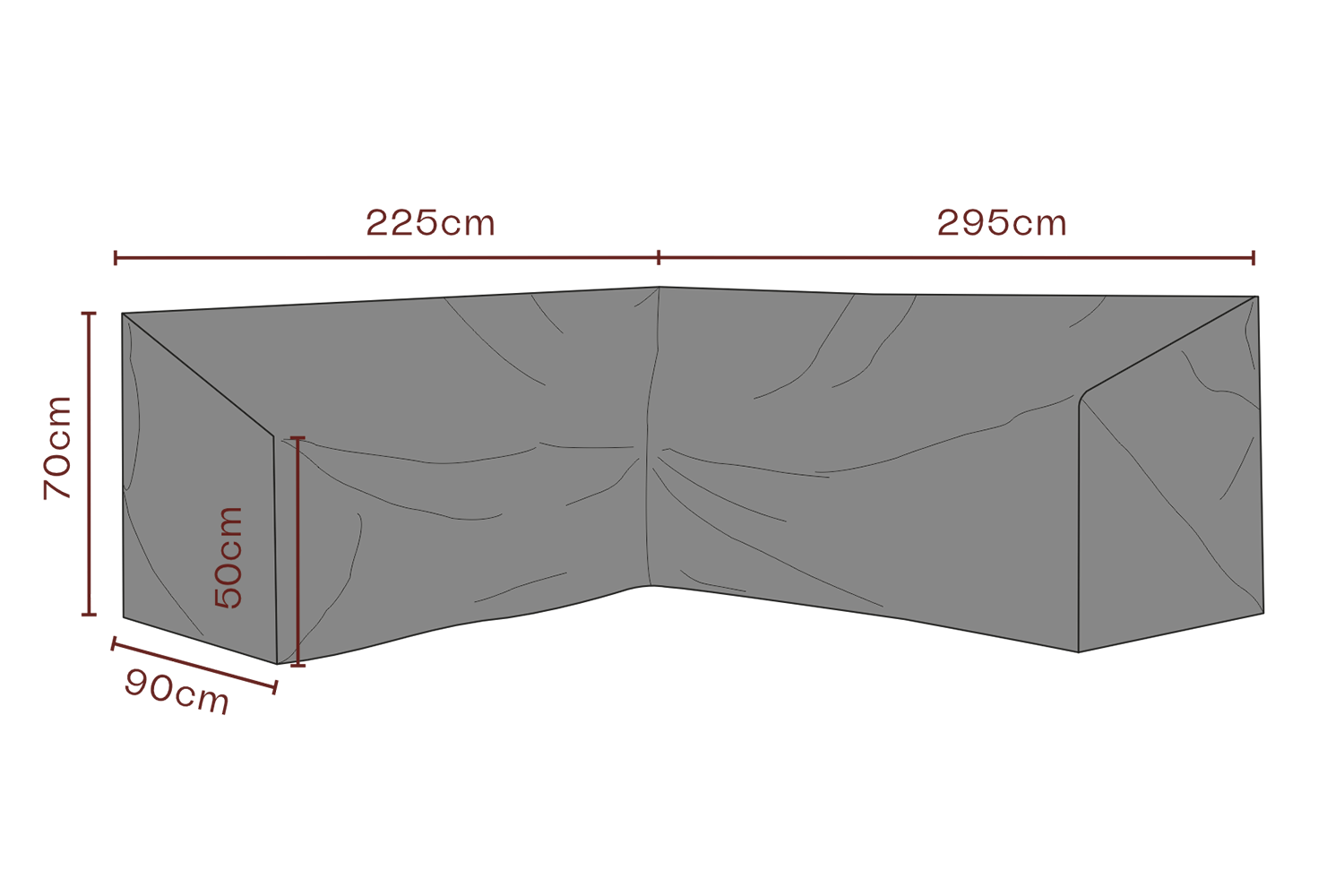Møbeltrekk hjørnesofa Black-Breathable