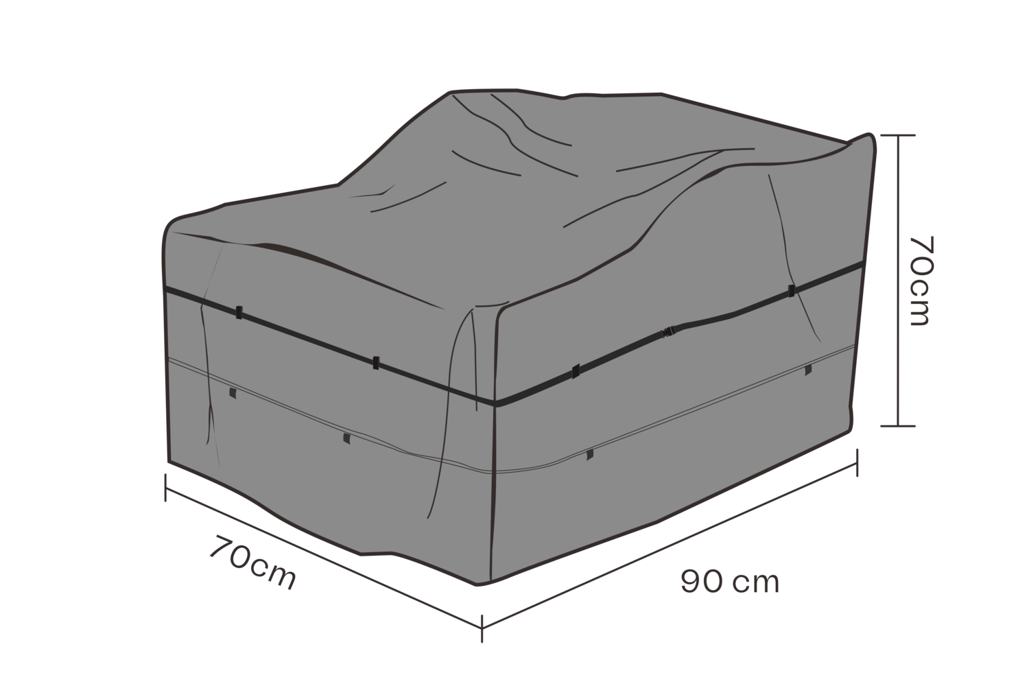 Møbeltrekk lenestol Black-Breathable