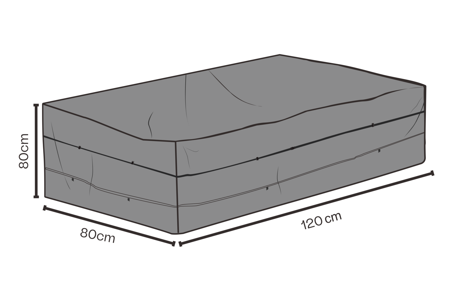 Møbeltrekk spisegruppe Black-Breathable