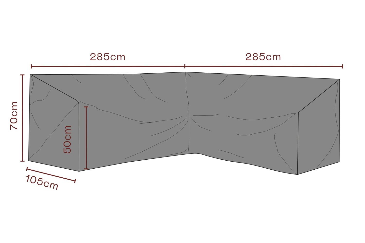 Møbeltrekk hjørnesofa Black-Breathable