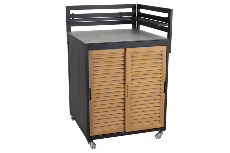 Fornax utekjøkken Svart/teak