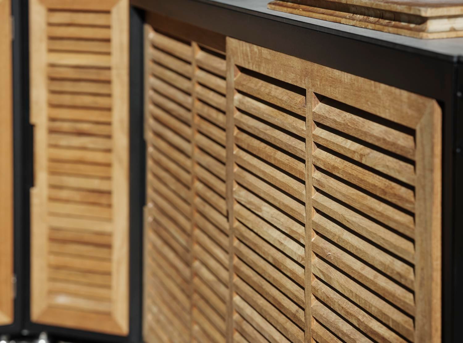 Fornax utekjøkken Svart/teak