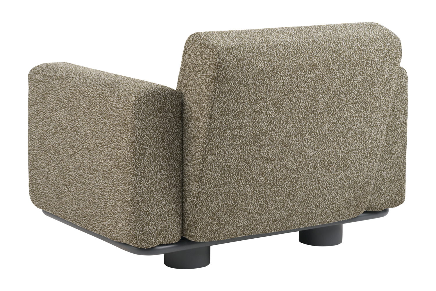 Bolster lenestol Antracit/Teddy Verde