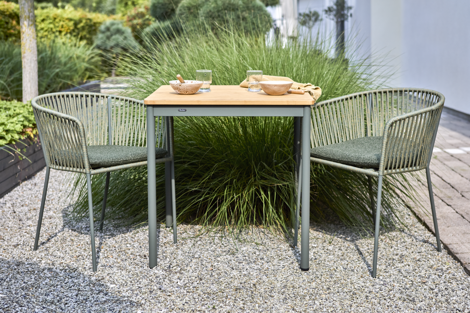 Nox cafébord Nordic Green/Bamboo