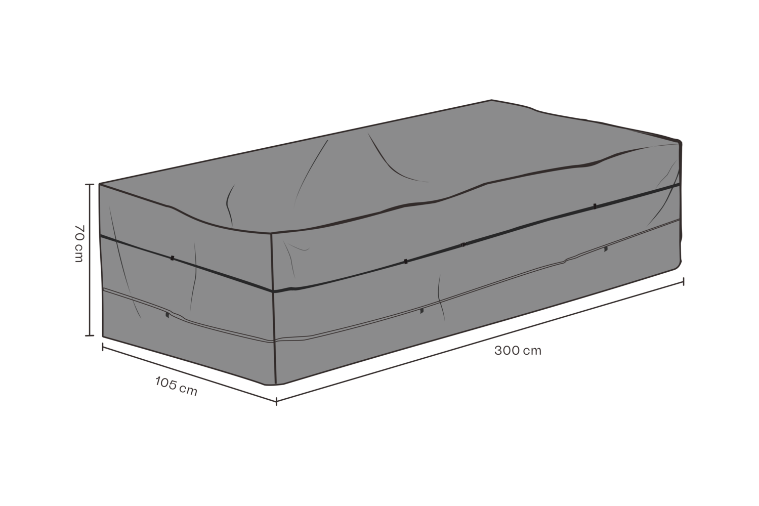 Møbeltrekk sofa Black-Breathable