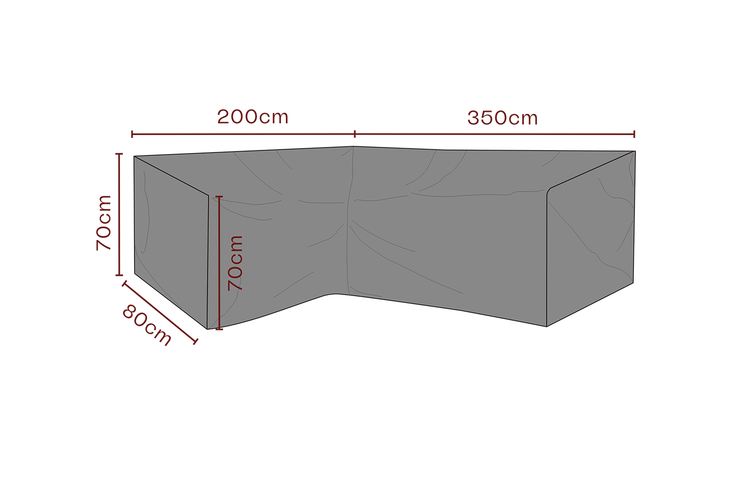 Møbeltrekk hjørnesofa Black-Breathable