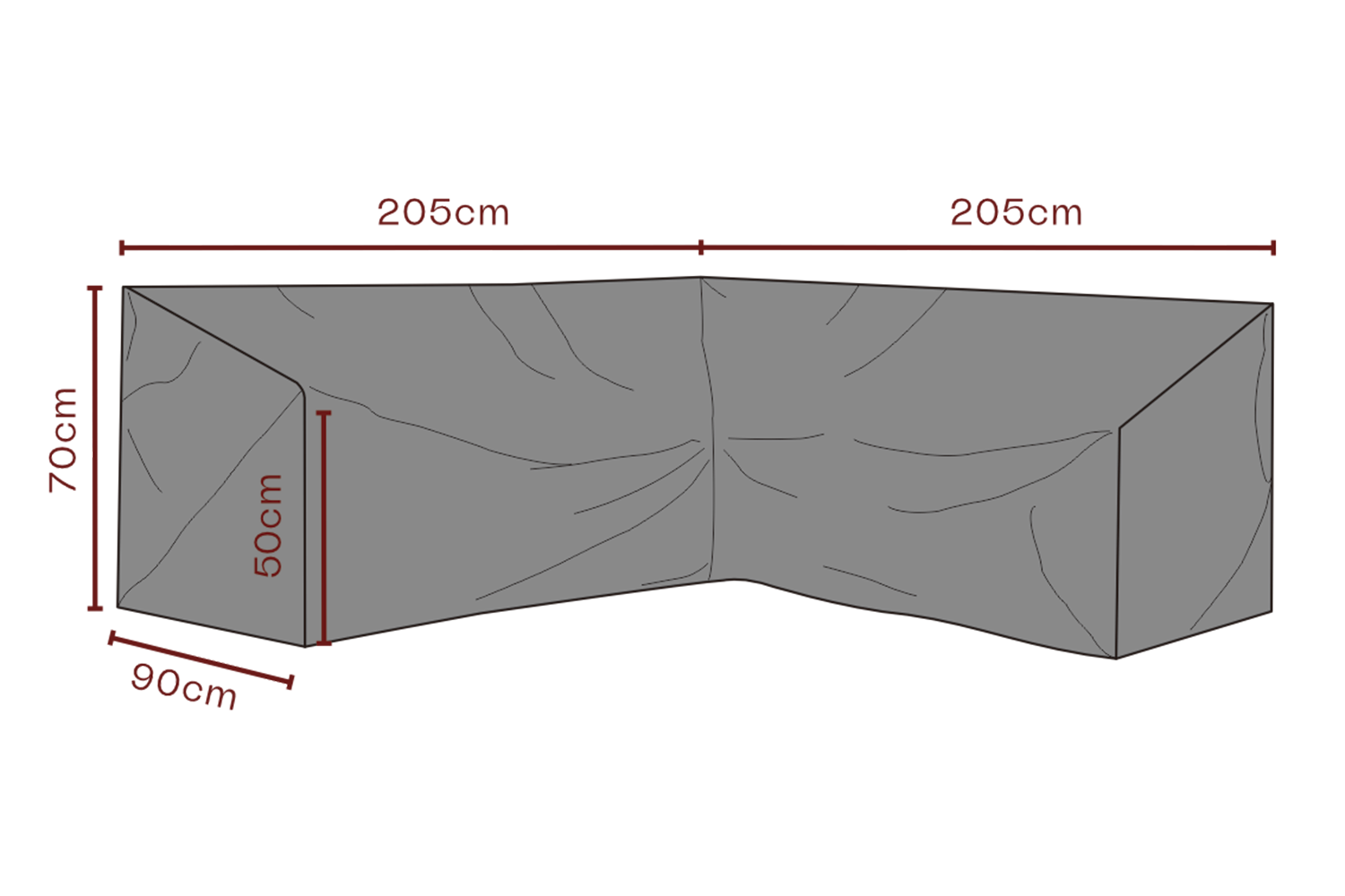 Møbeltrekk hjørnesofa Black-Breathable