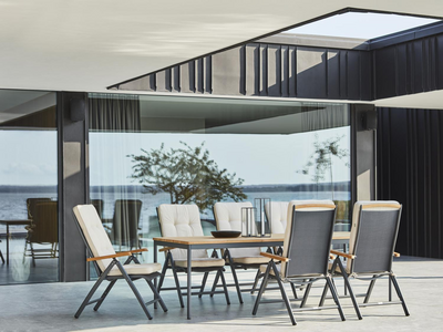 Nox spisebord Anthracite/Teak