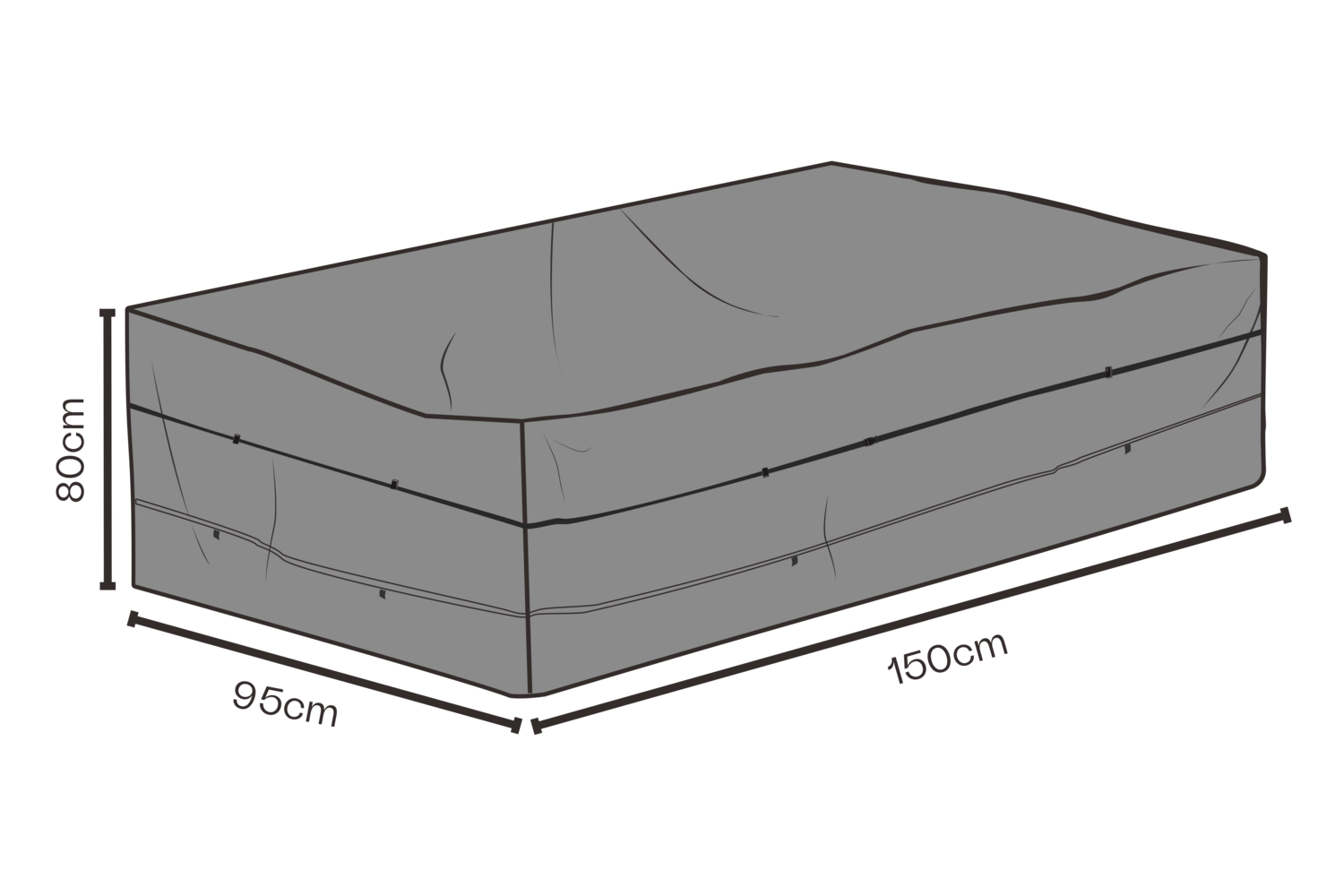 Møbeltrekk spisegruppe Black-Breathable