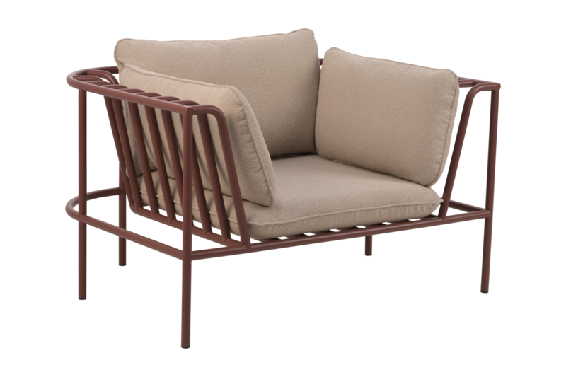 Collier lenestol Zin Red/Teddy Beige