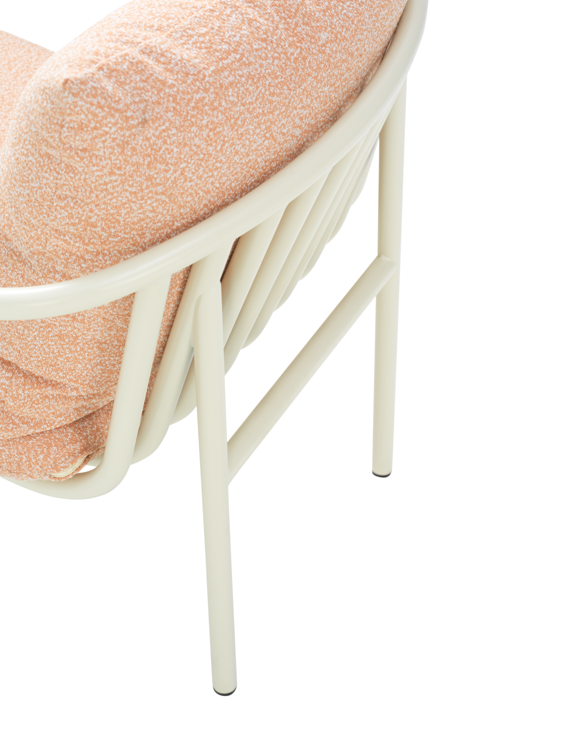 Bendt lenestol Pearl White/Teddy Orange