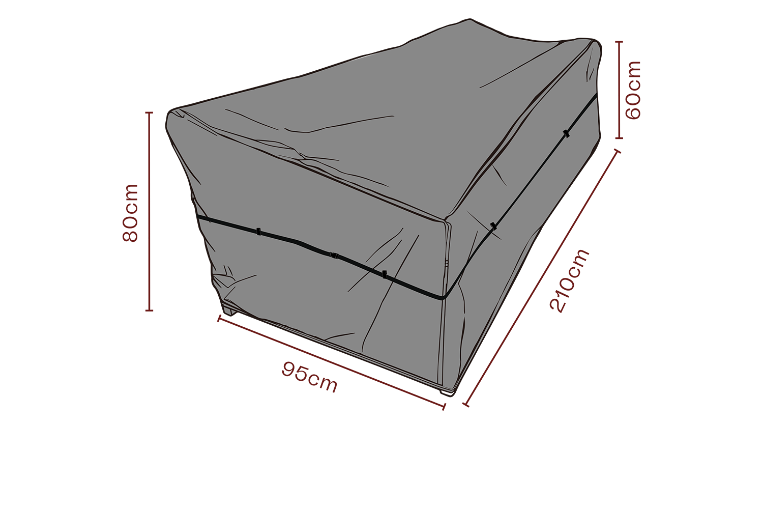 Møbeltrekk sofa Black-Breathable