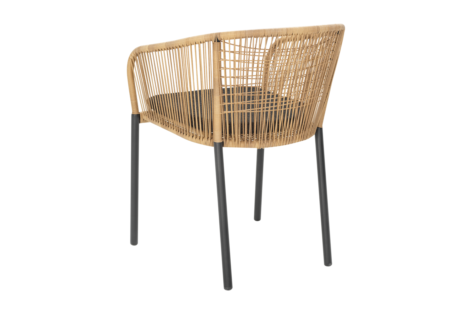 Delta stol med armlener Antracit/Teddy Black