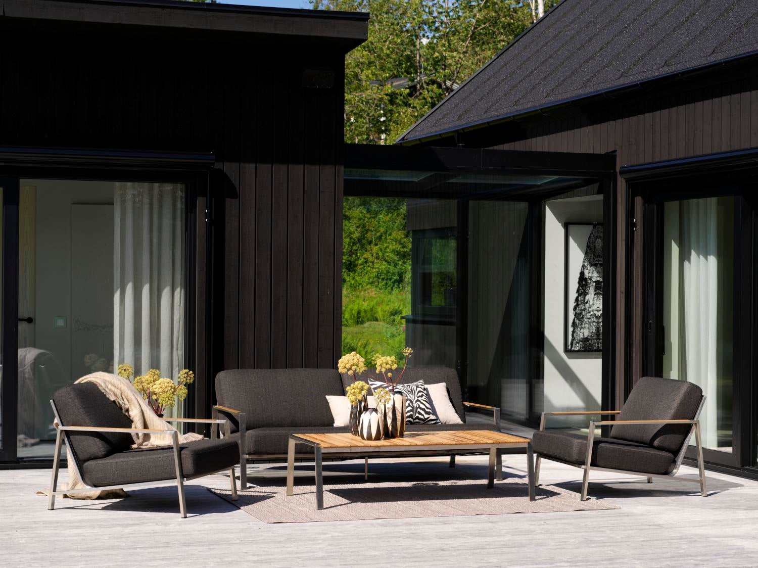 Naos lenestol Stainless steel/Nearly back