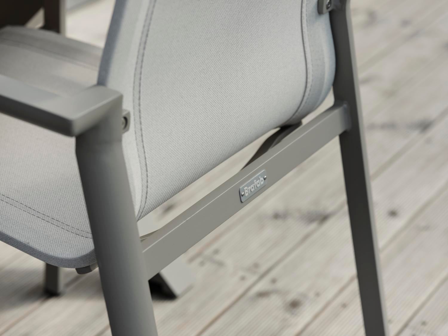 Delia stol med armlener Khaki/Off-white